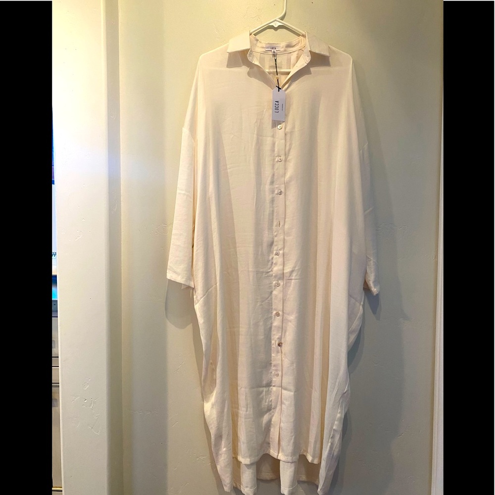 Vici Oversized button down shirt dress! NBW